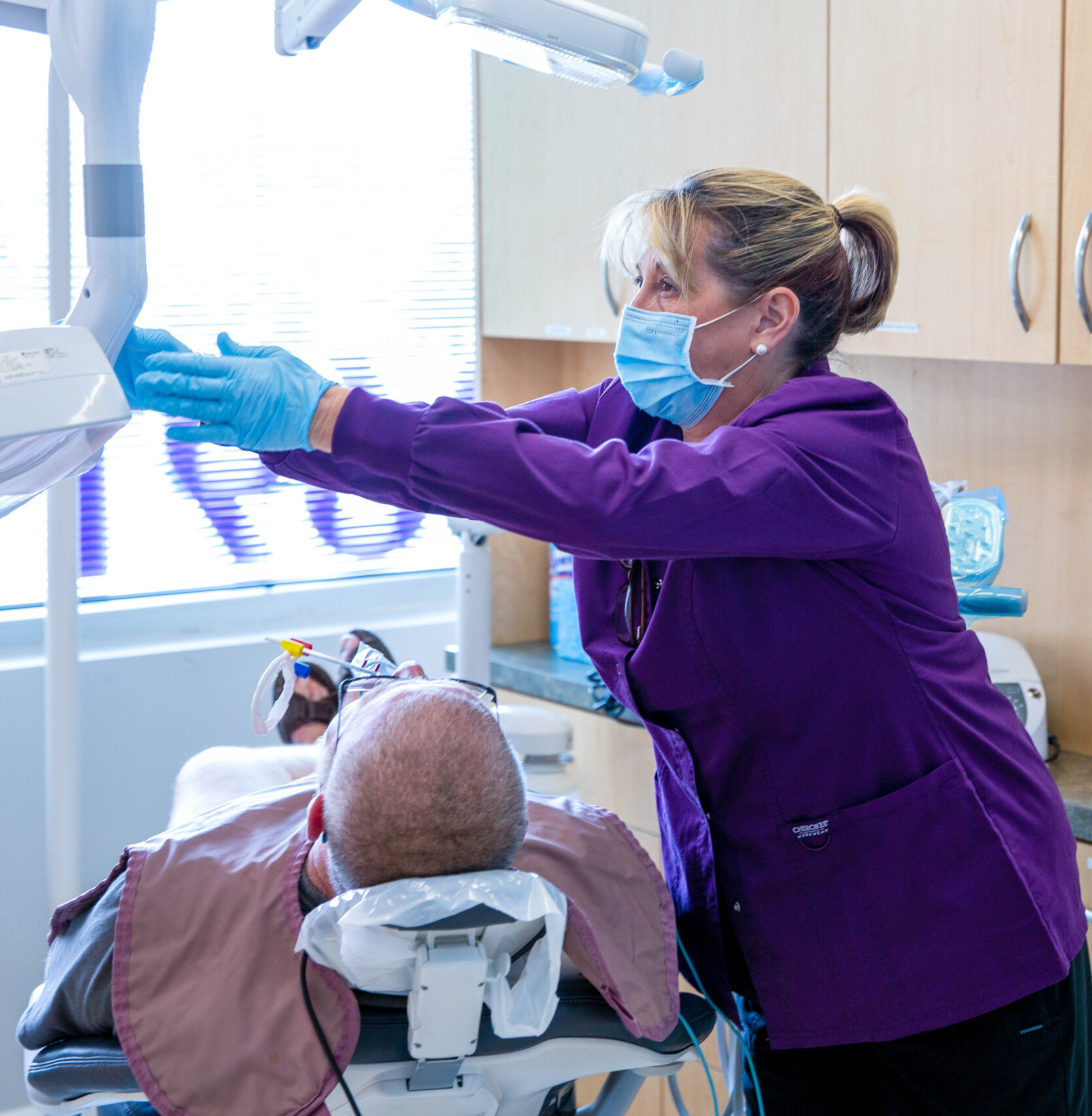 patient receiving dental care at Dedicated Dental in Stafford Va